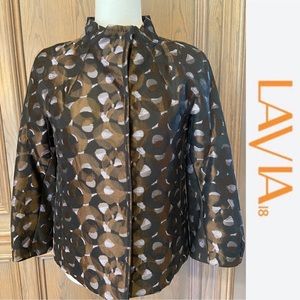 Lavia 18 Black, Brown & Lavender Jacket - Size 38